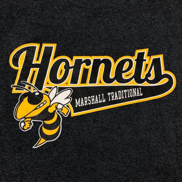 Men’s Grey Hornets Marshall Traditional Graphic Tee - Picture 3 of 4